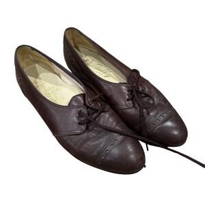 Valley Shoes Vintage Antique? Leather? Flats Women's Size 7? Slip On Brown